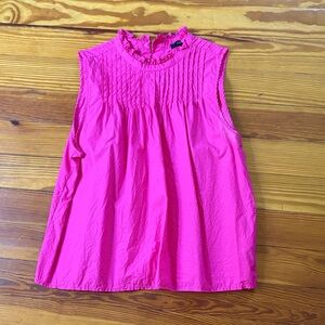 J.Crew Sleeveless Top with Ruffle Neck